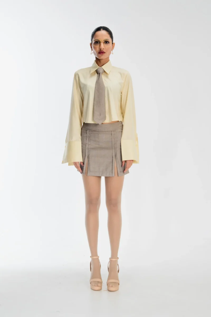 Inside-out mini skirt